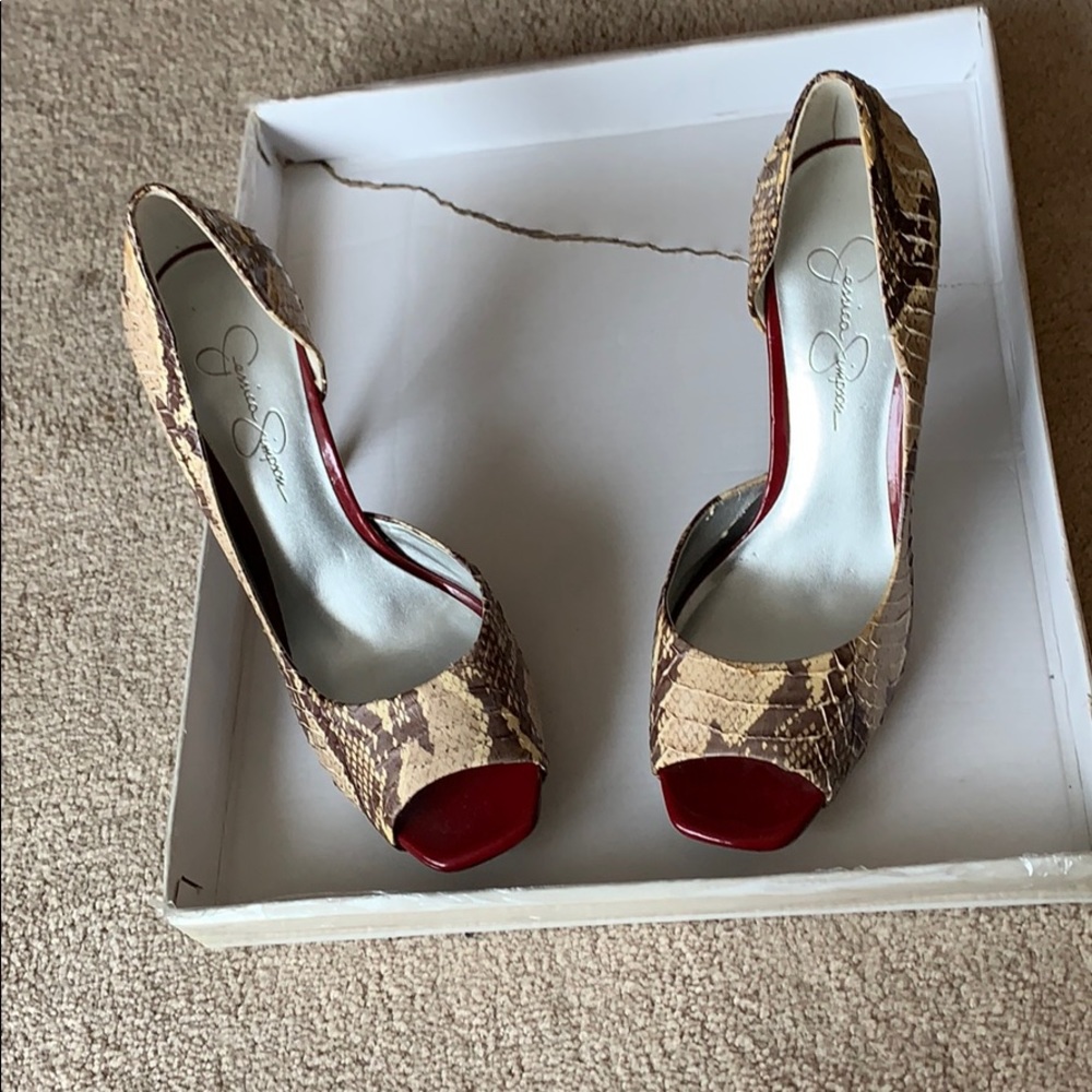 Jessica Simpson snake skin